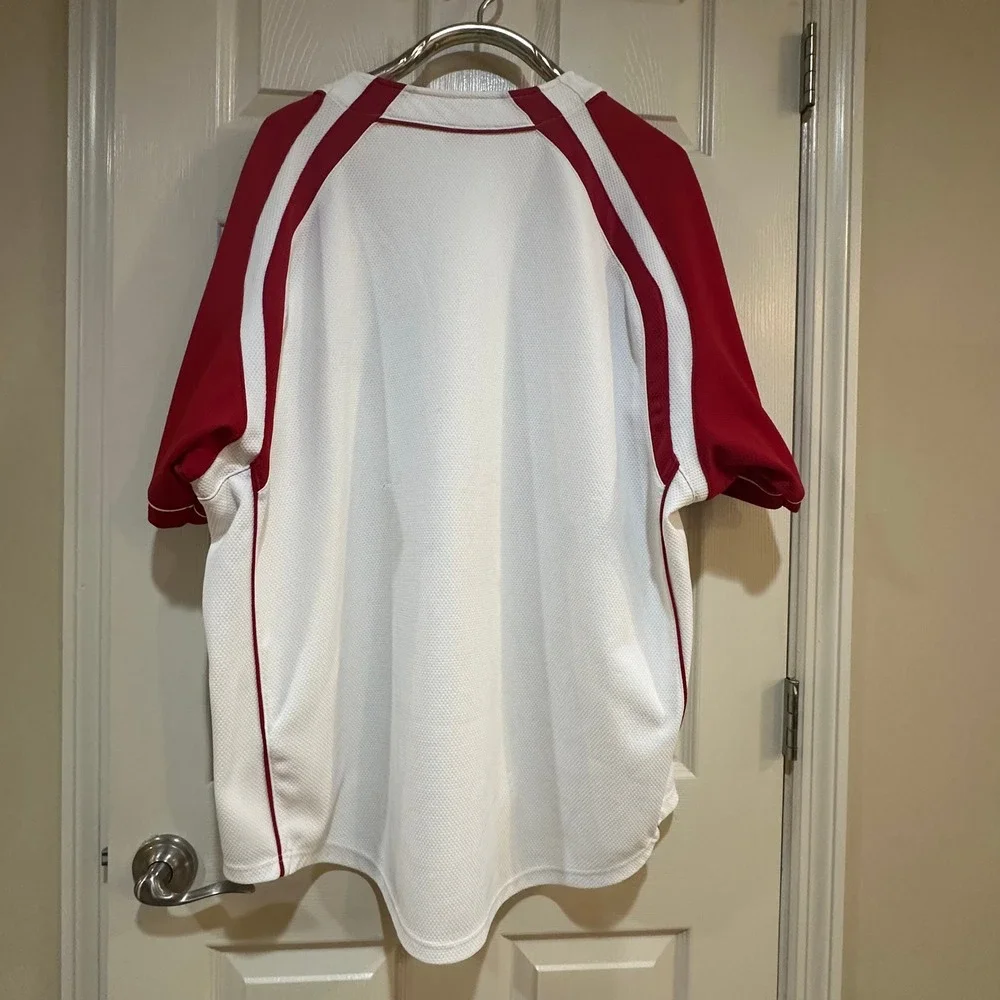 Nike St Louis Cardinals MLB Baseball Jersey Mens XL White Red Button Front Mesh